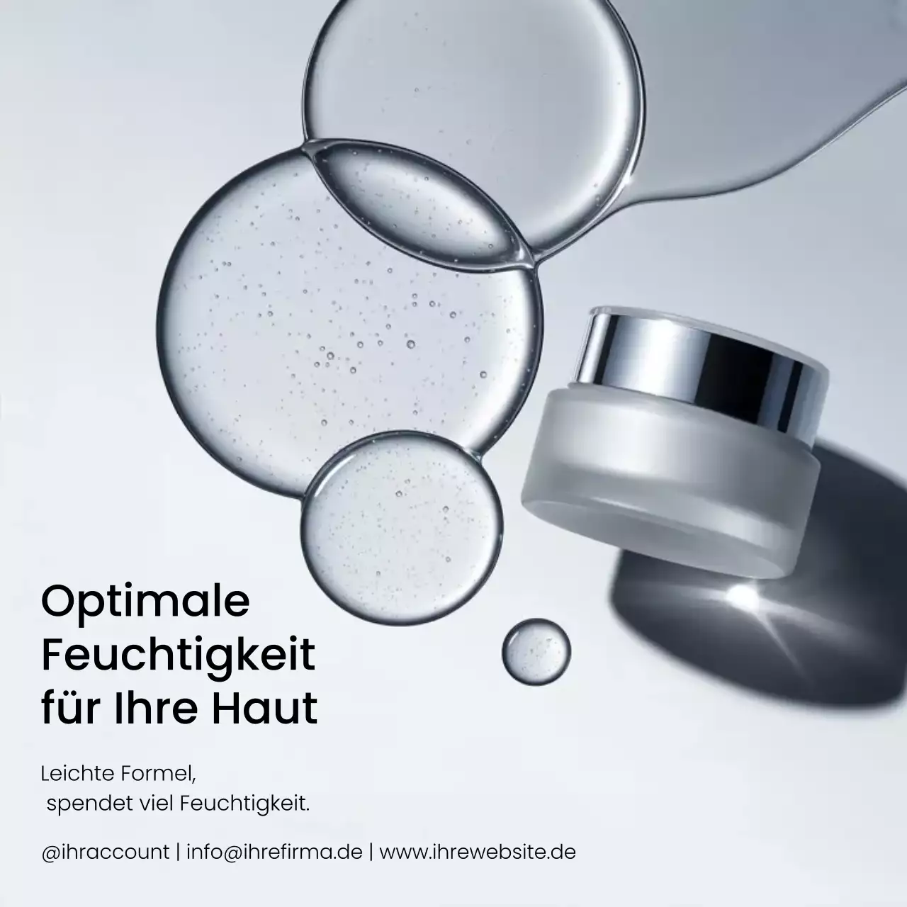 graue moderne Hautpflege-Aktion