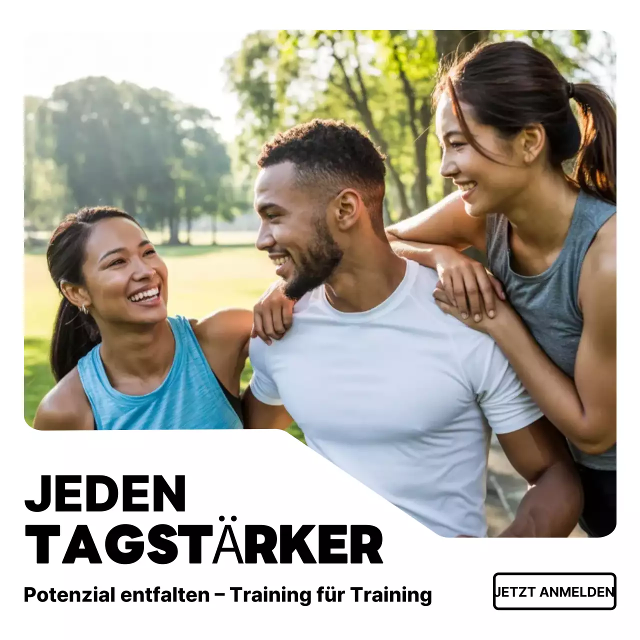 grüne moderne Fitnessförderung