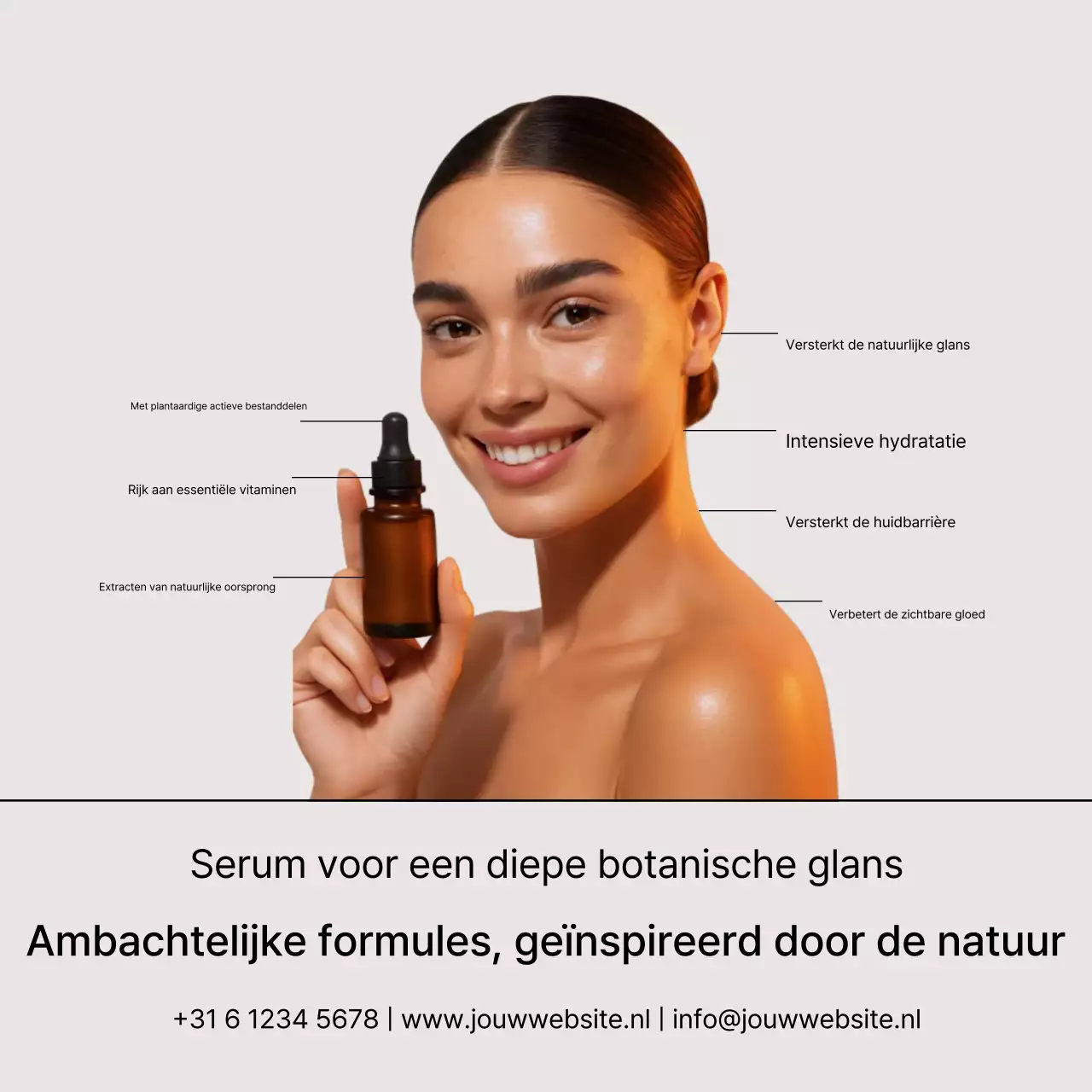 beige moderne huidverzorgingsadvertentie