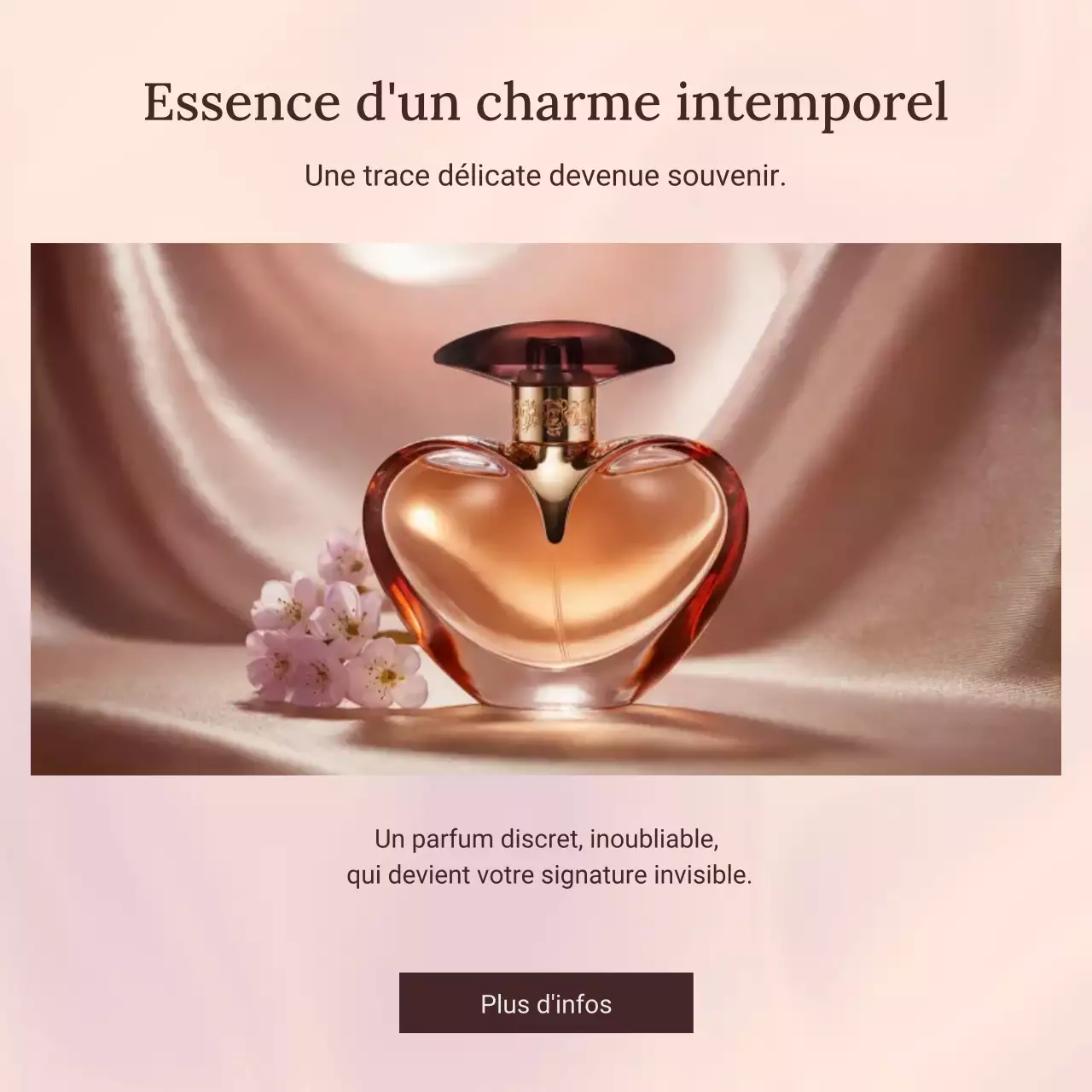 promotion de parfum beige élégant