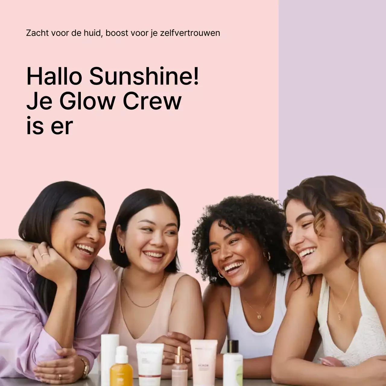 roze moderne huidverzorgingspromotie