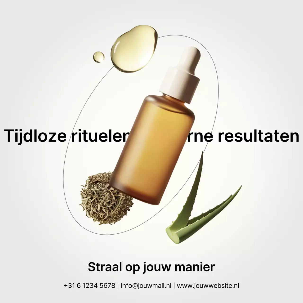 beige moderne huidverzorgingspromotie