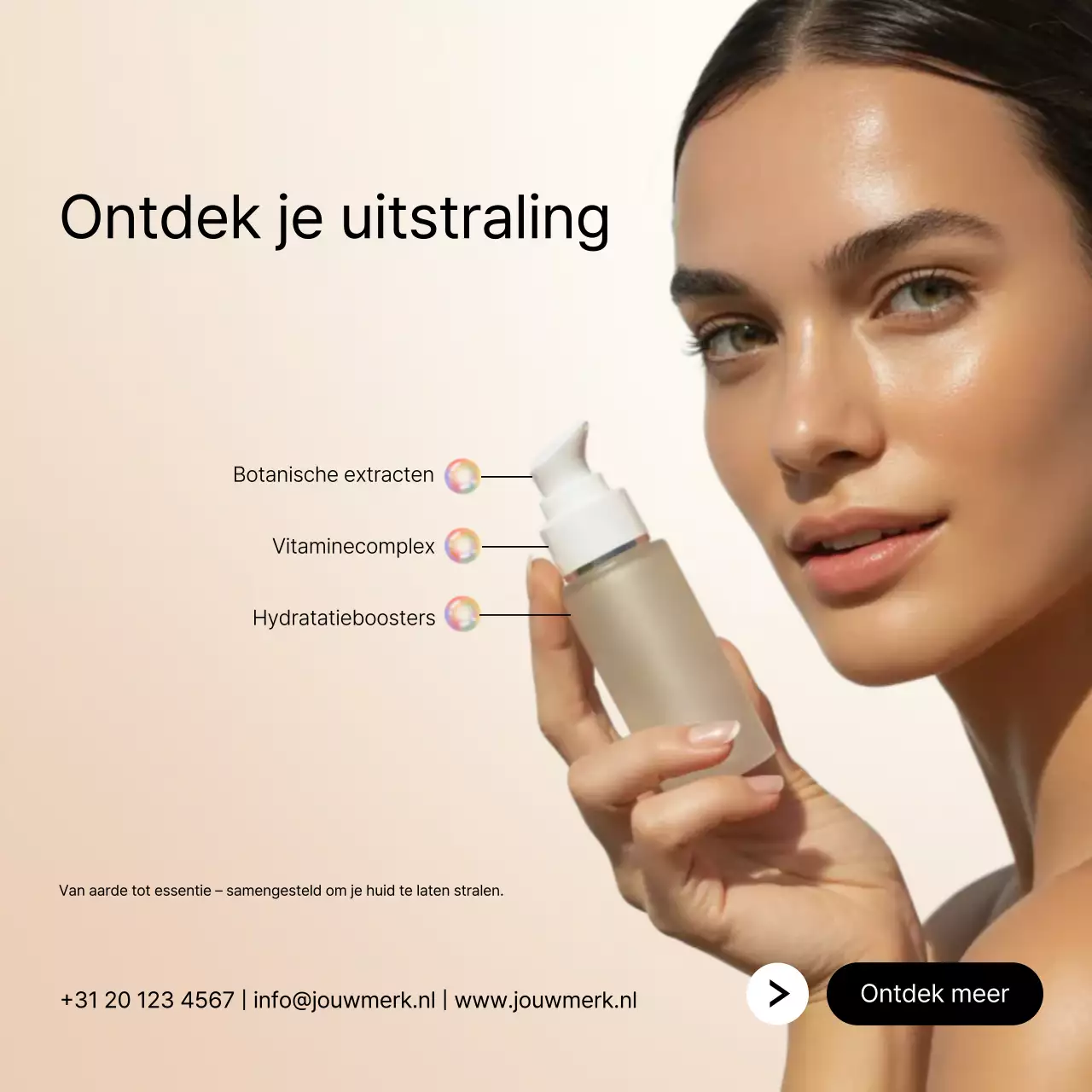 beige moderne huidverzorgingsadvertentie