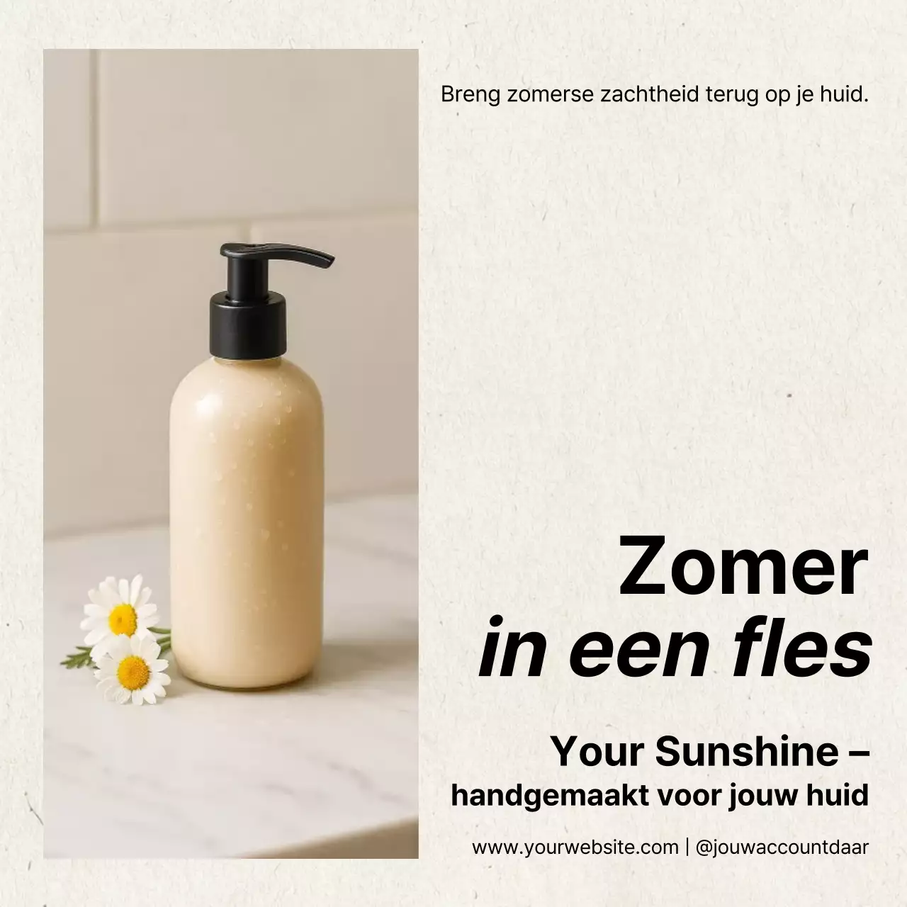 beige minimalistische huidverzorgingsadvertentie