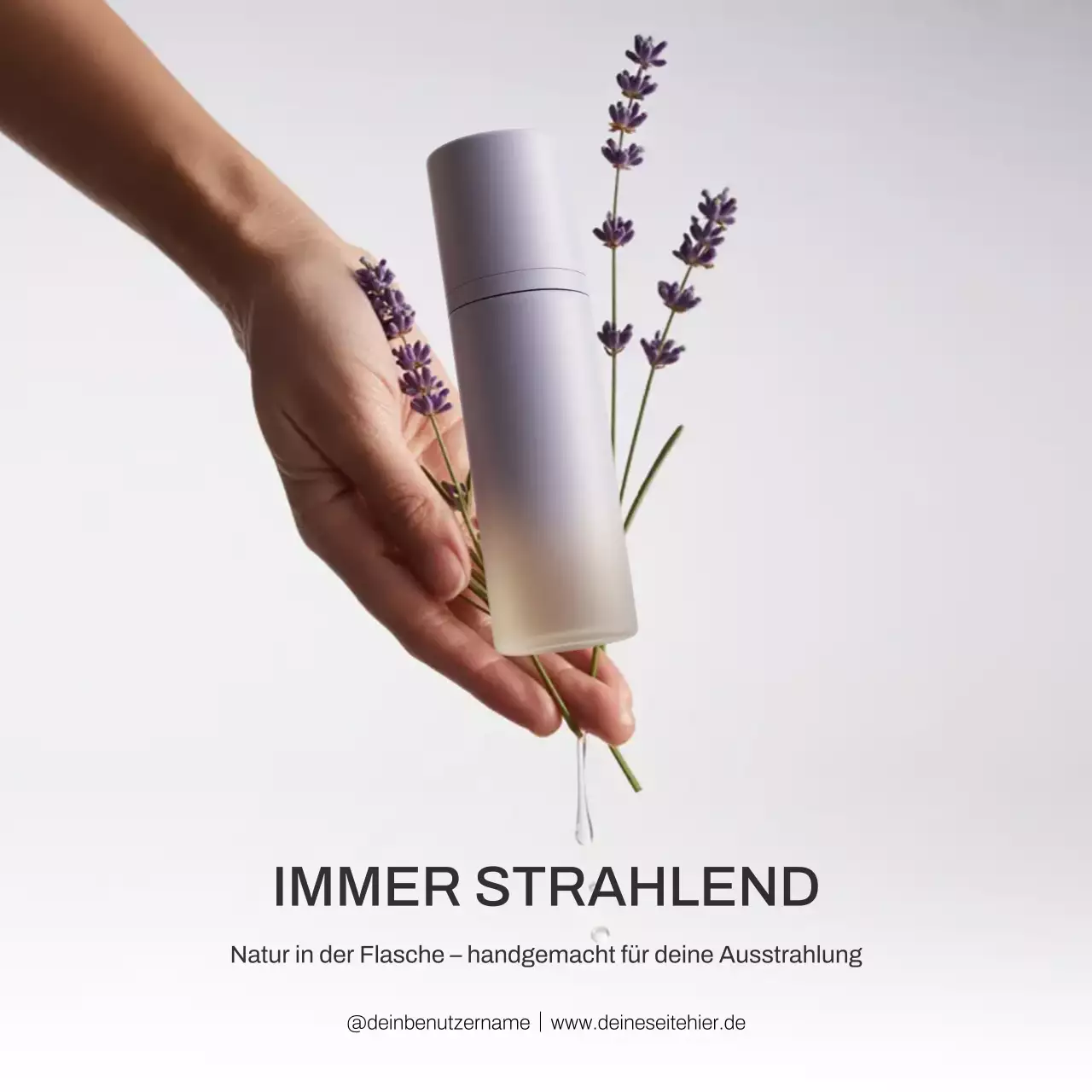 Instagram-Beitrag zur Werbung für White Minimal Skincare
