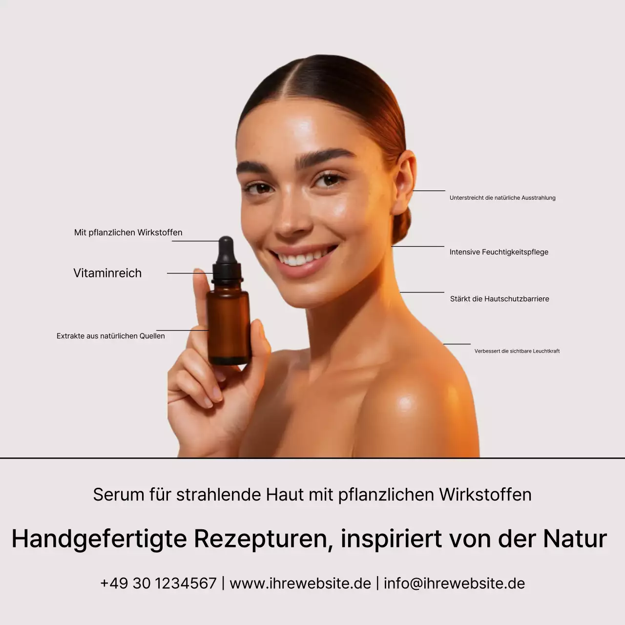 beige moderne Hautpflegewerbung