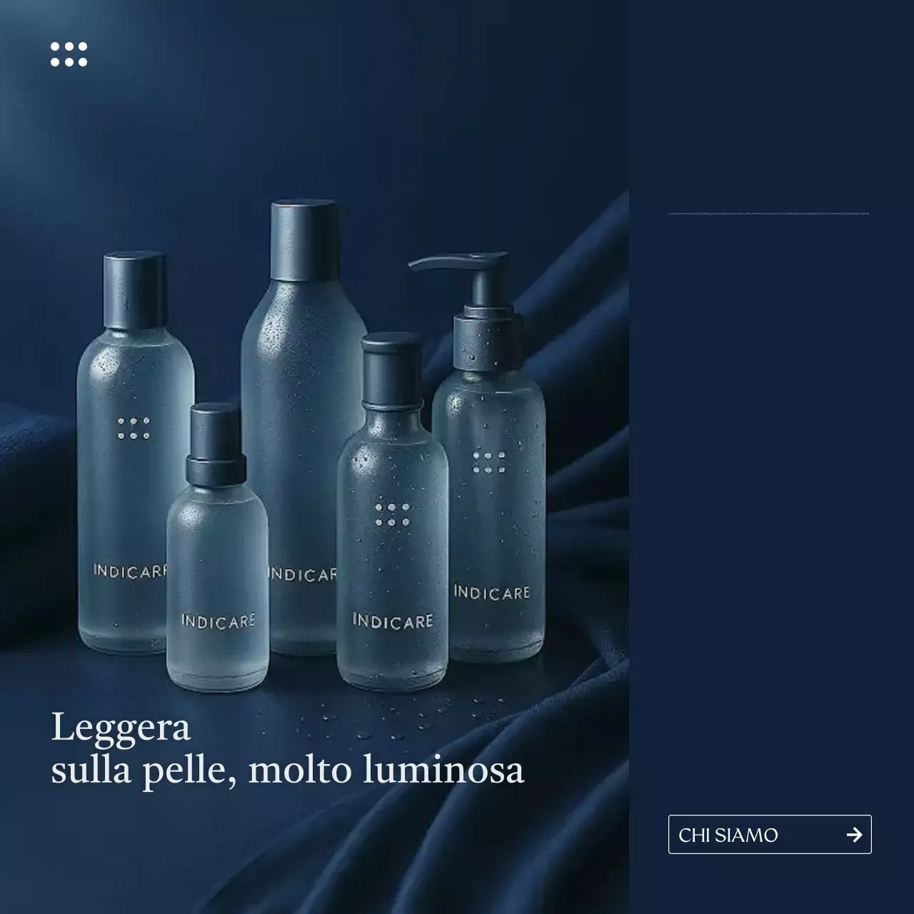 pubblicità di prodotti per la cura della pelle moderni della Marina