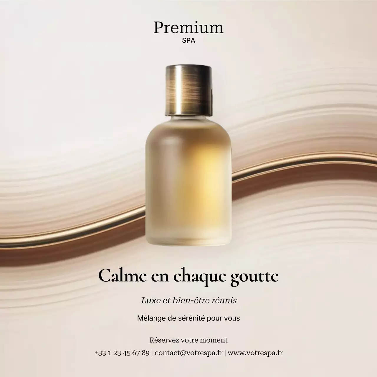 publicité spa beige élégante