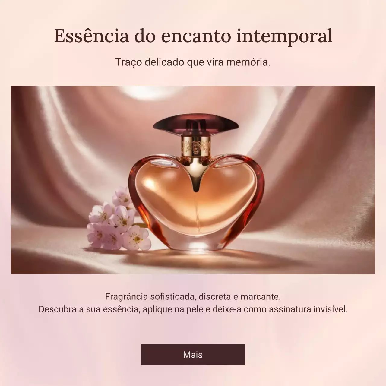 promoção de perfume bege elegante