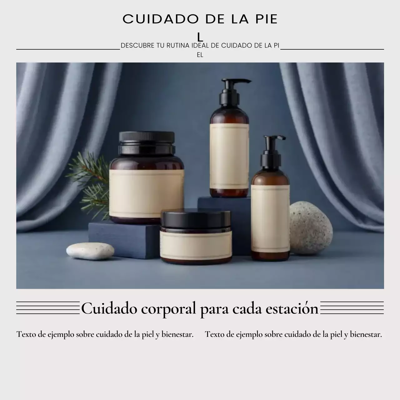 Promoción de cuidado de la piel moderno beige