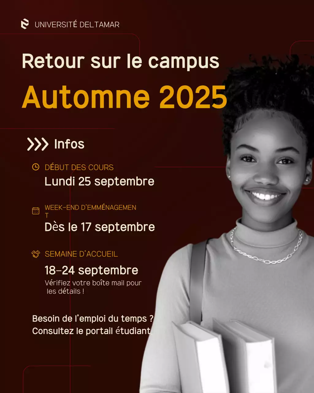 Publication Instagram de l'annonce du campus Brown Modern