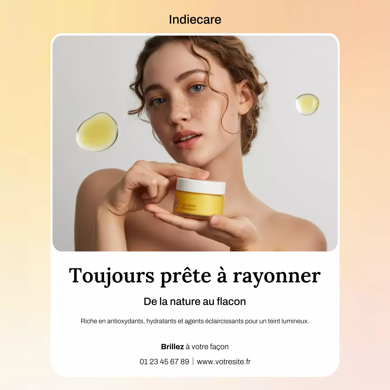 Publicité Instagram pour les soins de la peau Beige Modern