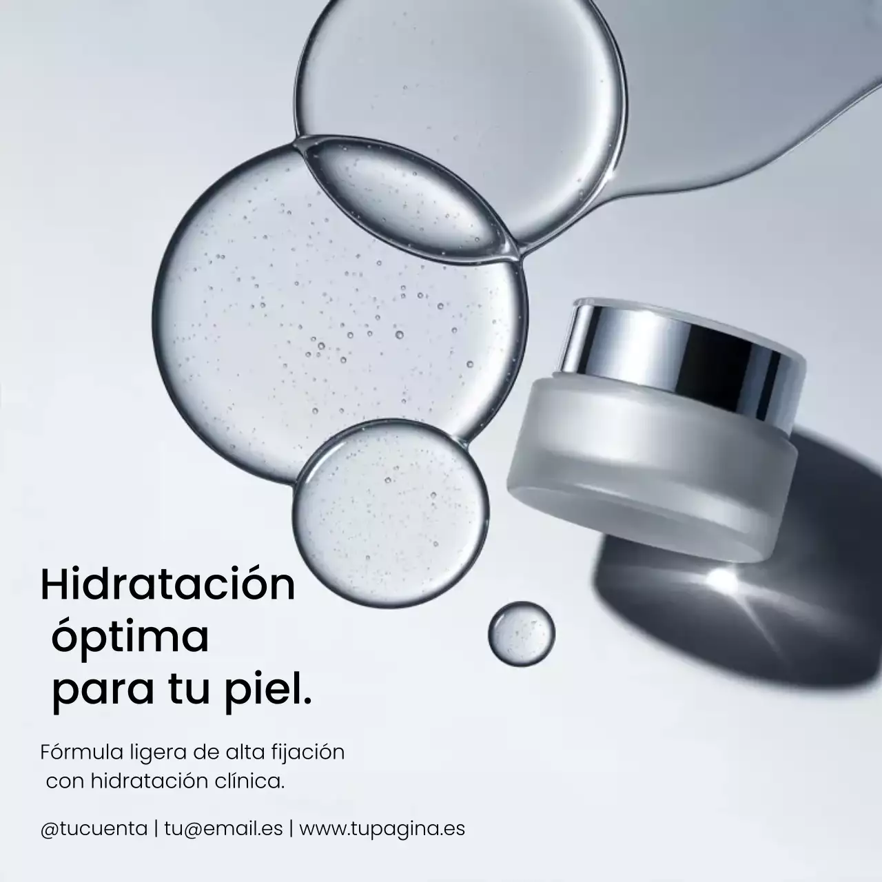 Promoción de cuidado de la piel moderna y gris