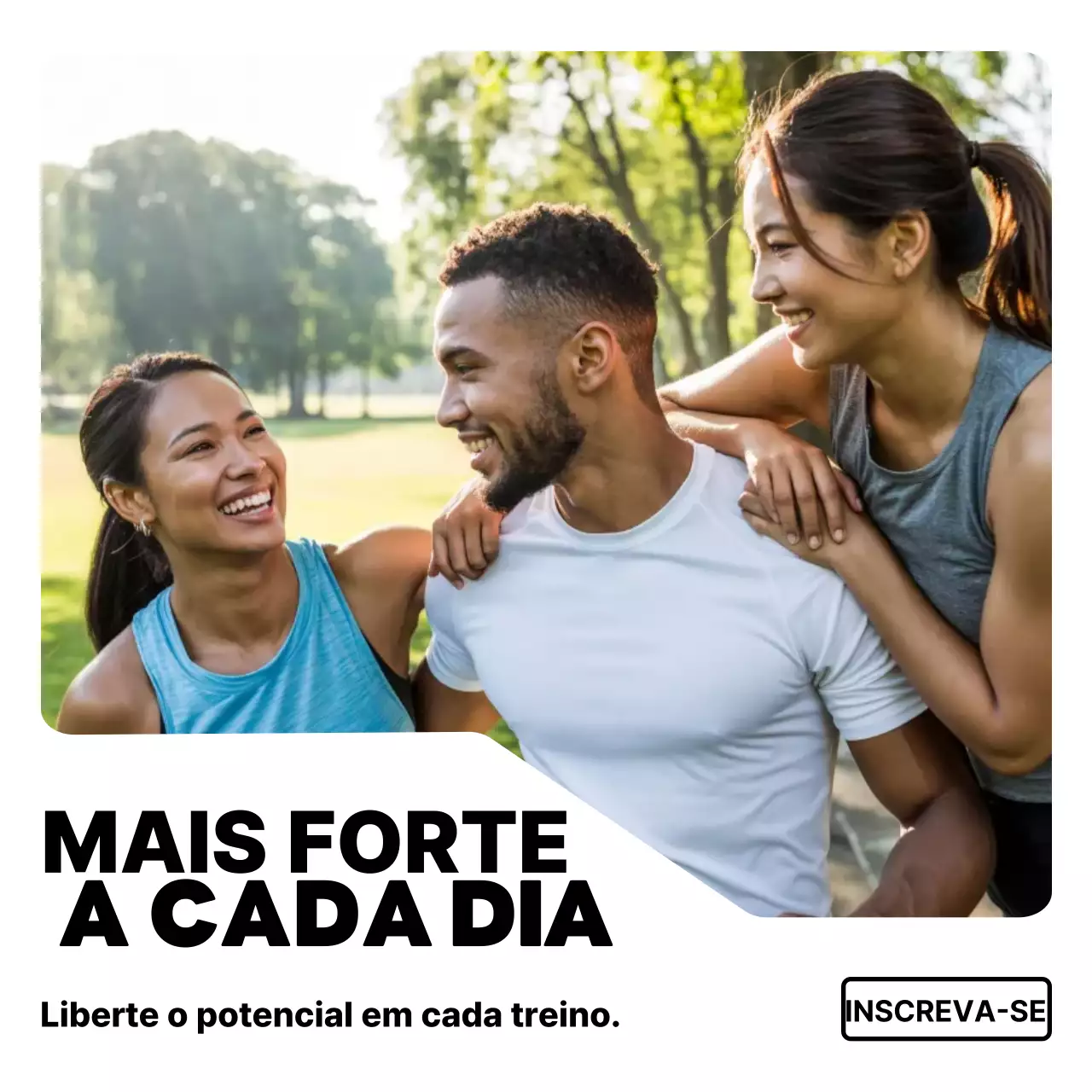 promoção de fitness moderno e verde
