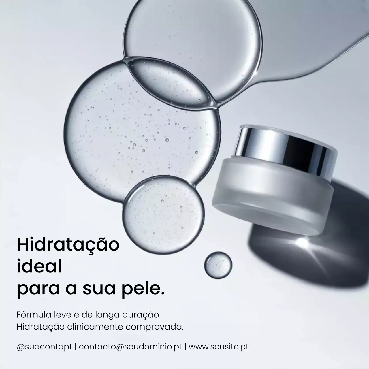 promoção de cuidados com a pele modernos em cinza