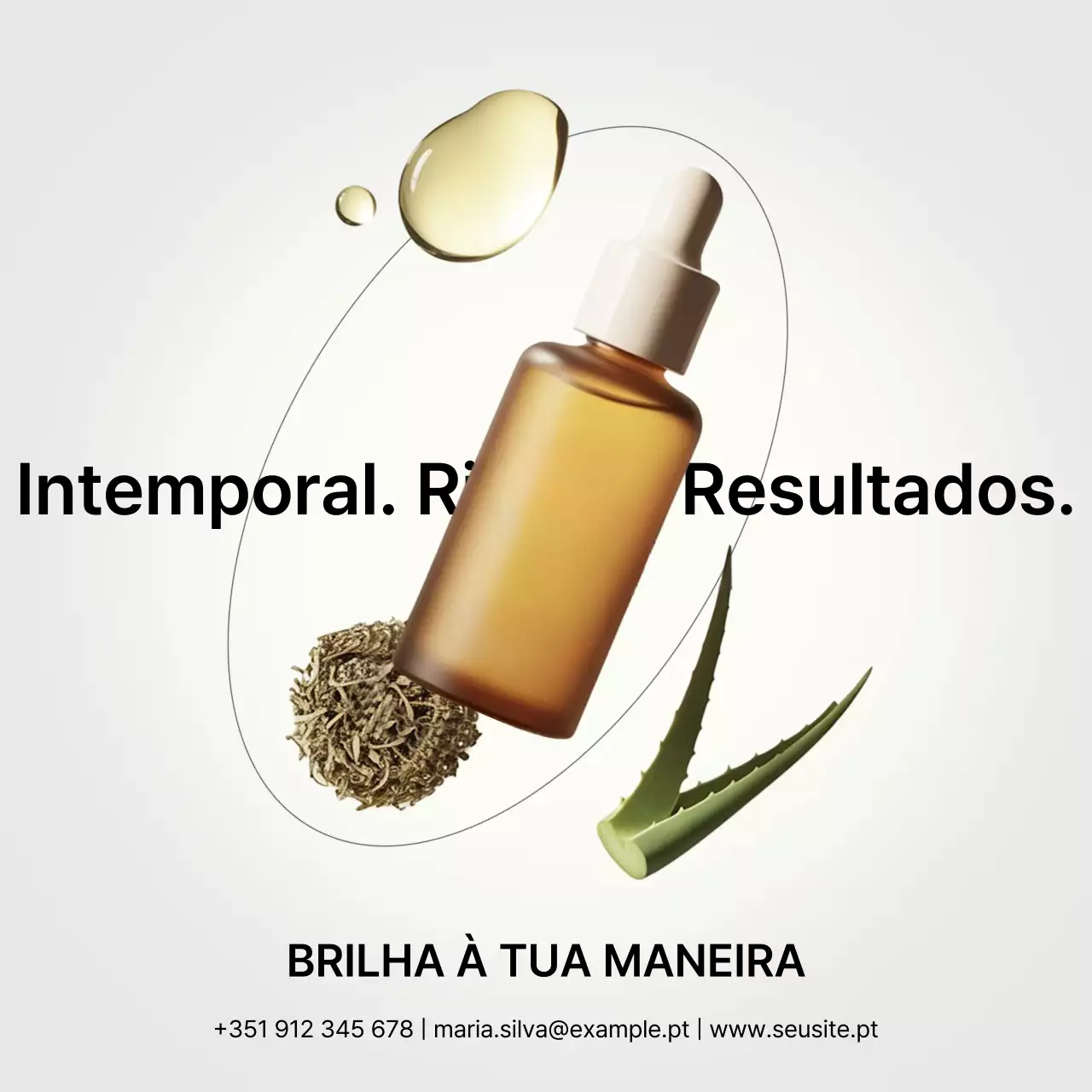 promoção de cuidados com a pele moderna bege