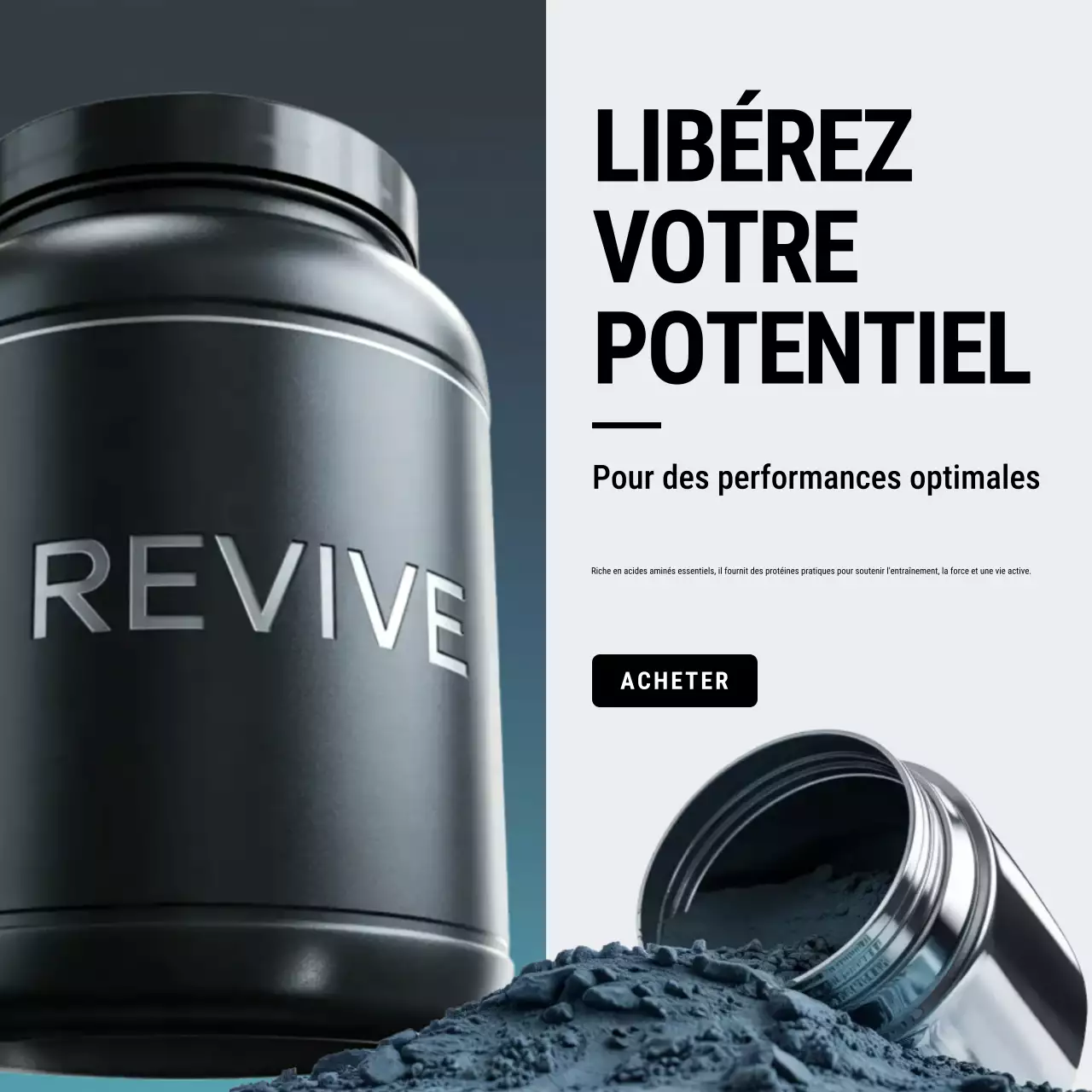 Publication Instagram promotionnelle sur Black Modern Protein