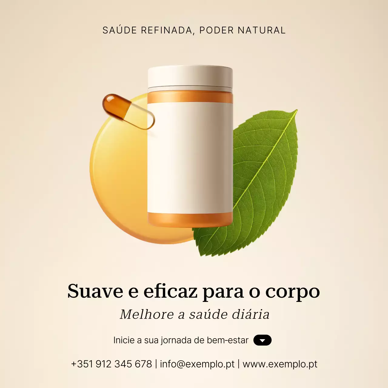 promoção de bem-estar minimalista bege