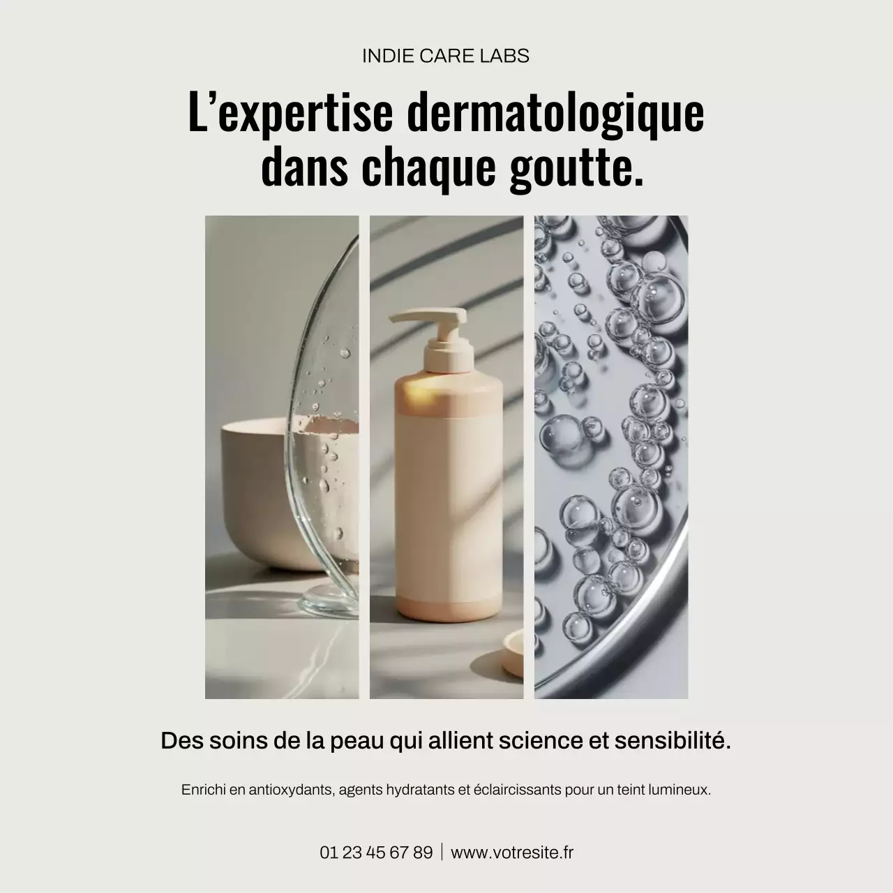 Publication Instagram de promotion des soins de la peau Beige Modern