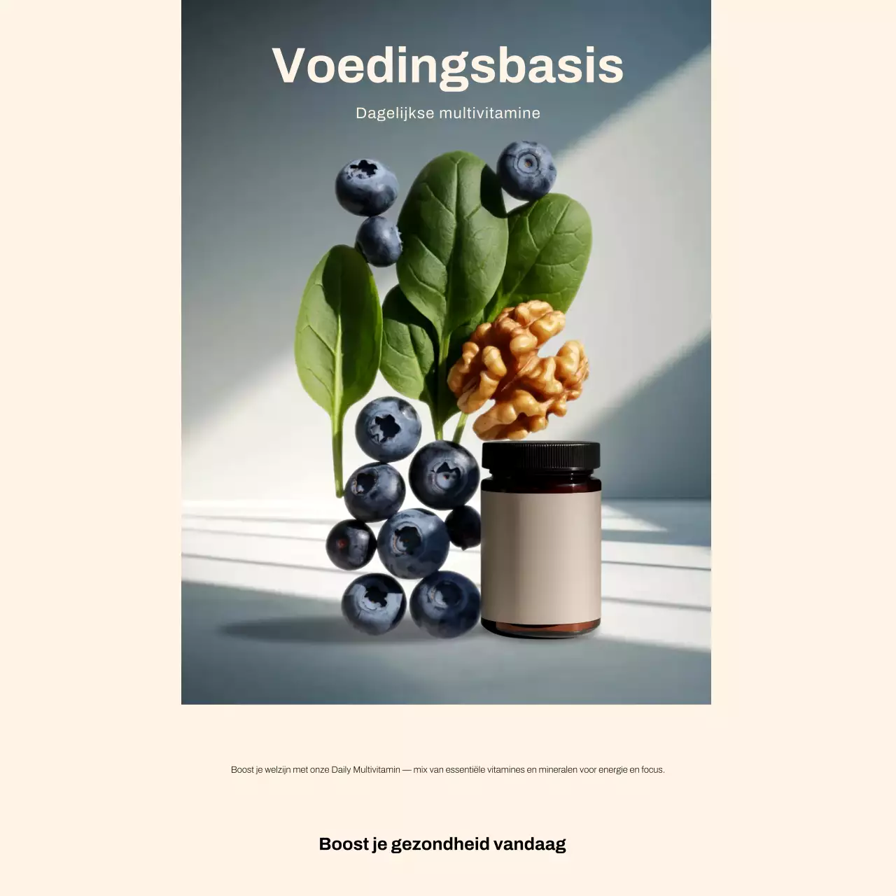 Beige Modern Nutrition Promotie Instagram Post