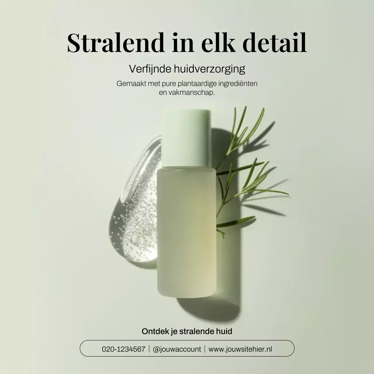 Beige Minimalistische Huidverzorging Promotie Instagram Post