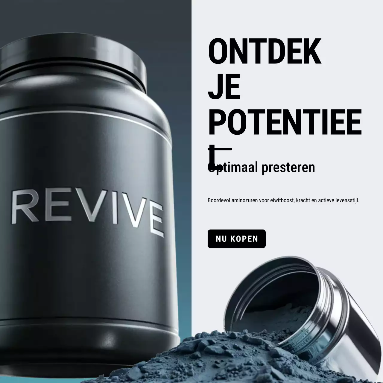 Instagram-bericht over Black Modern Protein-promotie