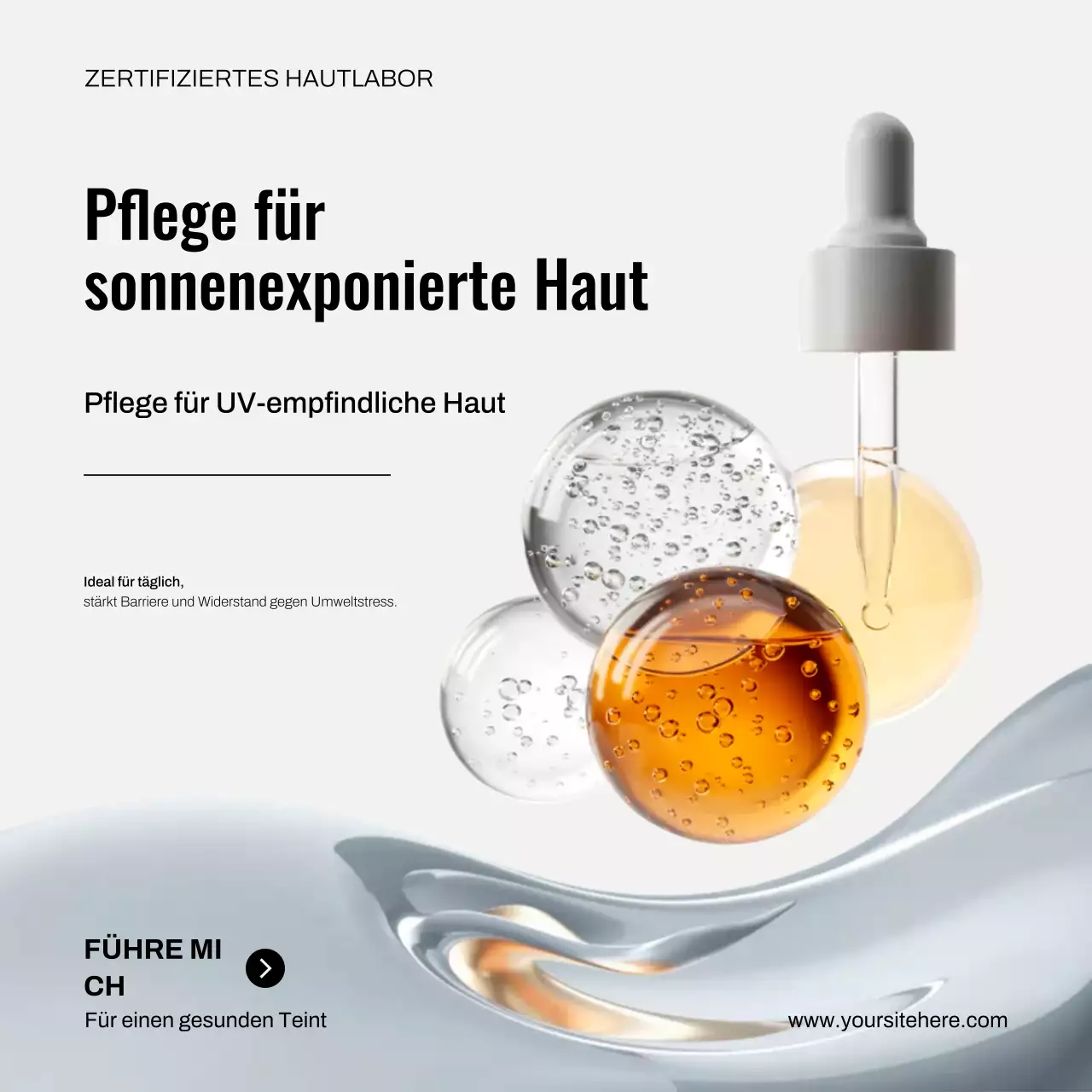 Instagram-Post zur Beige Modern Skincare-Werbung