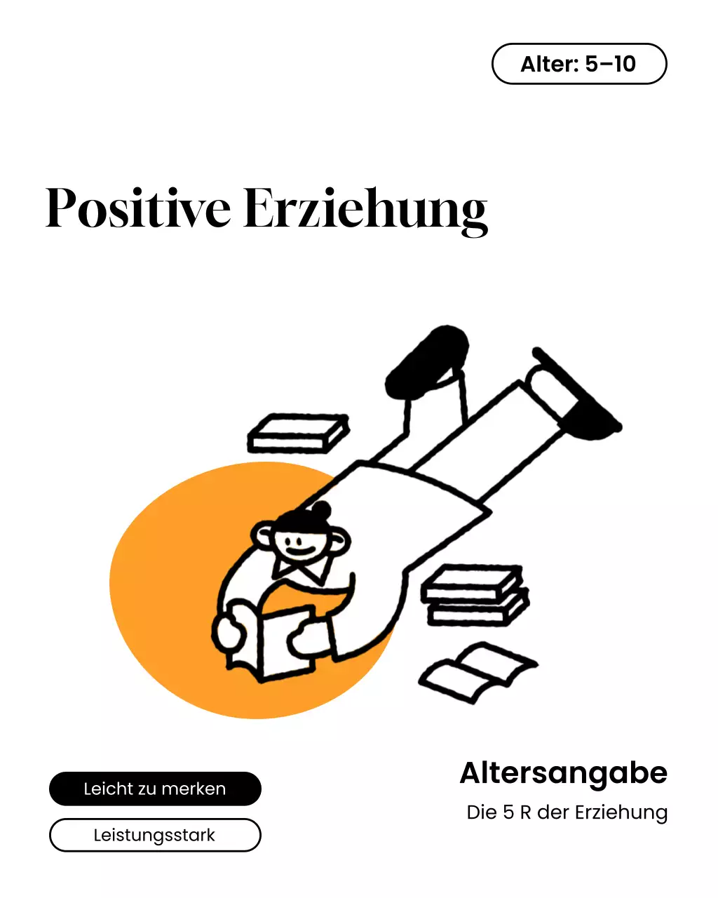 Instagram-Beitrag zum minimalistischen modernen Erziehungsratgeber