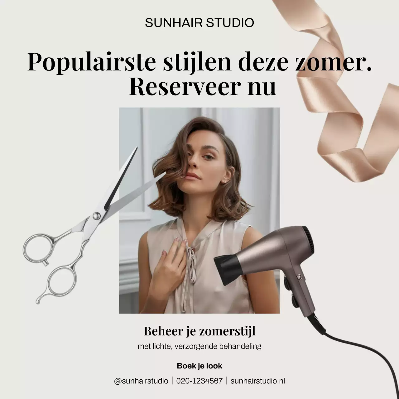 Bbeige Modern Hair Promotie Instagram Post