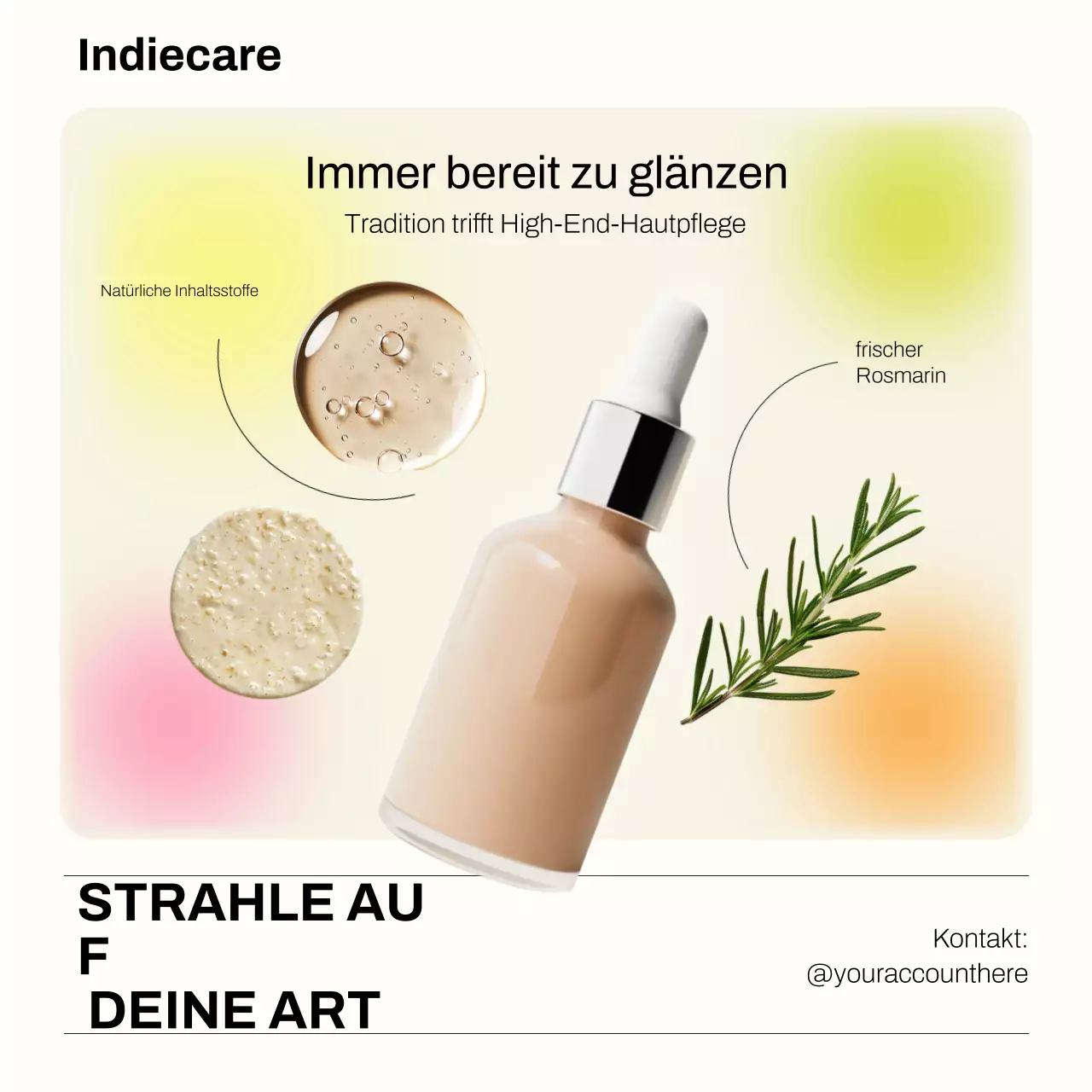 Instagram-Post zur Beige Modern Skincare-Werbung