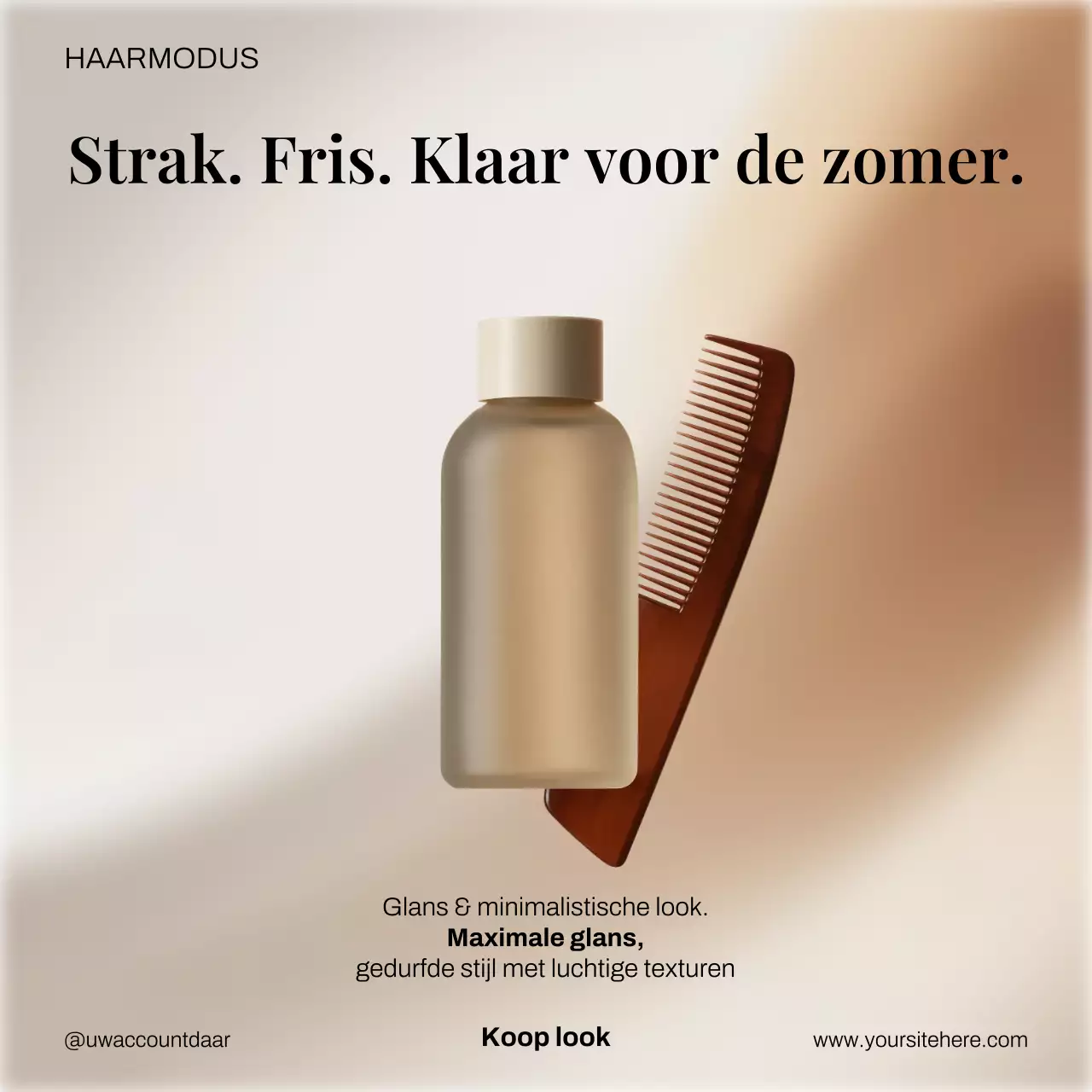 Beige Modern Haar Promotie Instagram Post