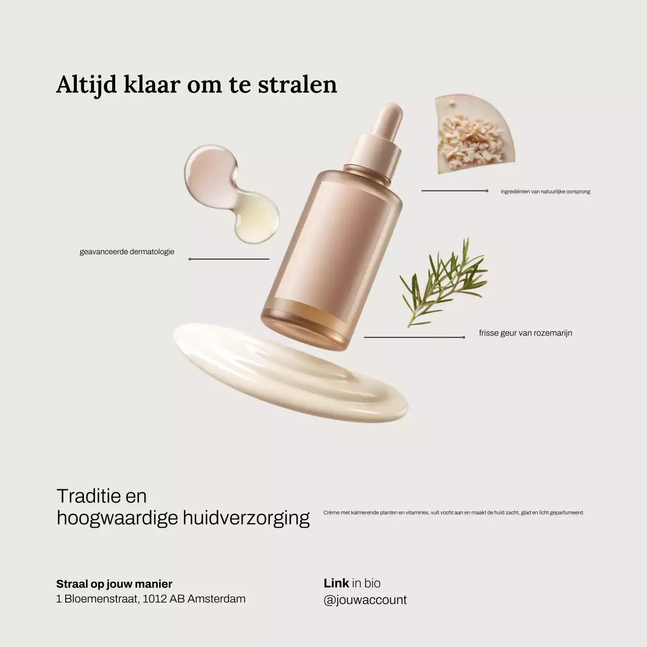 Beige Modern Skincare Promotie Instagram Post