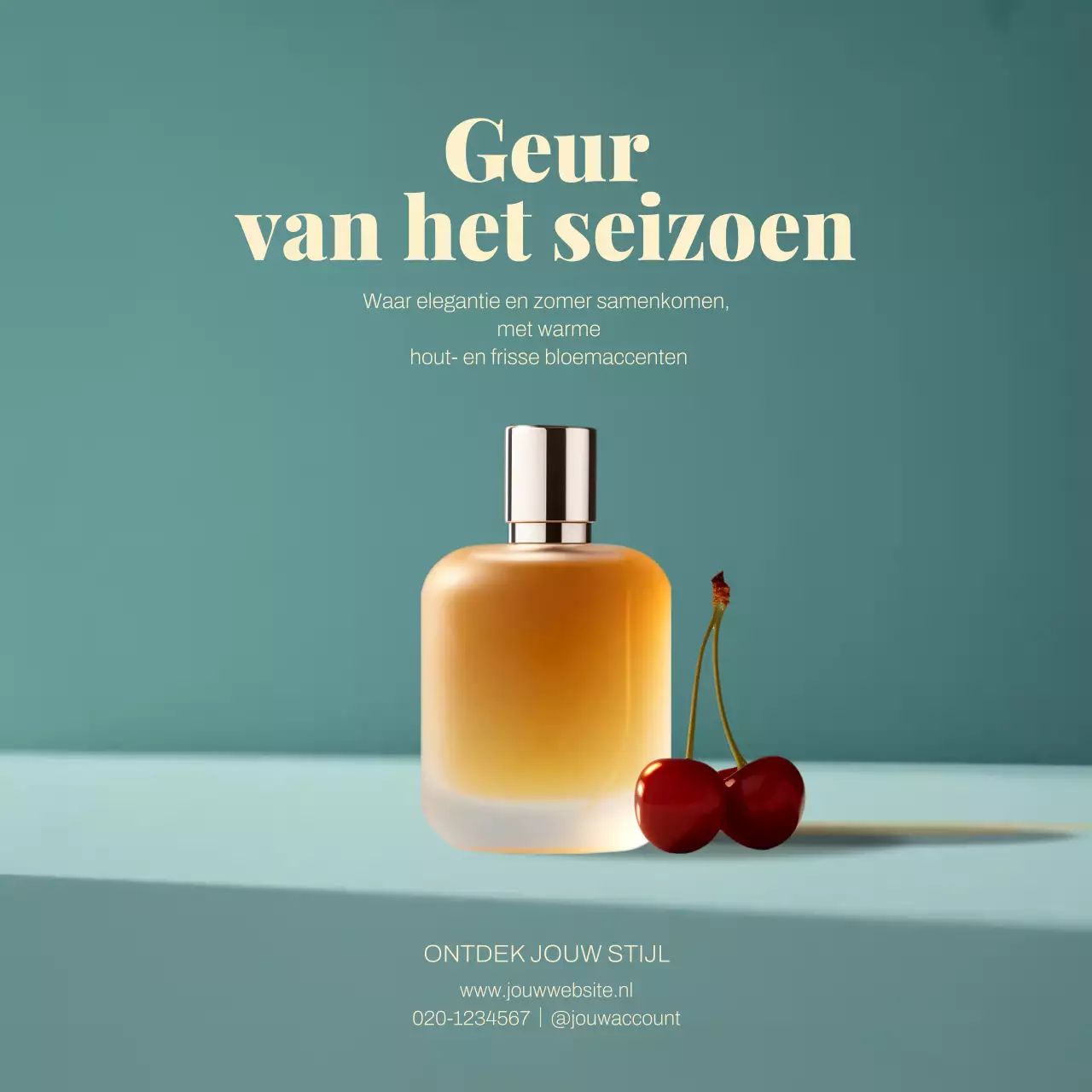 Instagram-bericht voor de promotie van Teal Elegant Fragrance