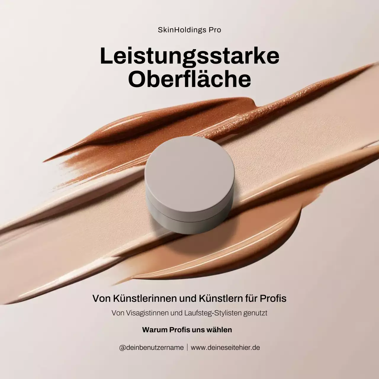 Instagram-Post zur Förderung von Beige Modern Makeup