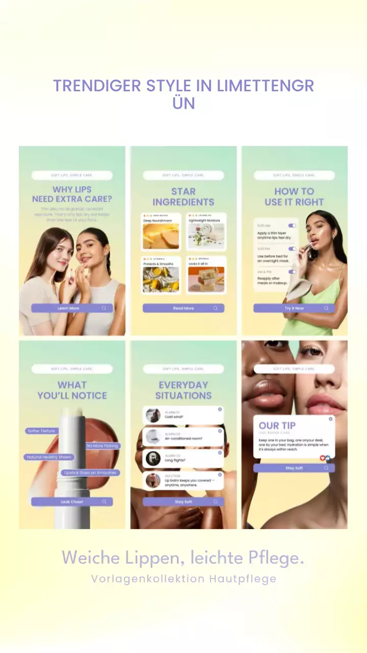 Lime Trendy Skincare Werbung Instagram Story
