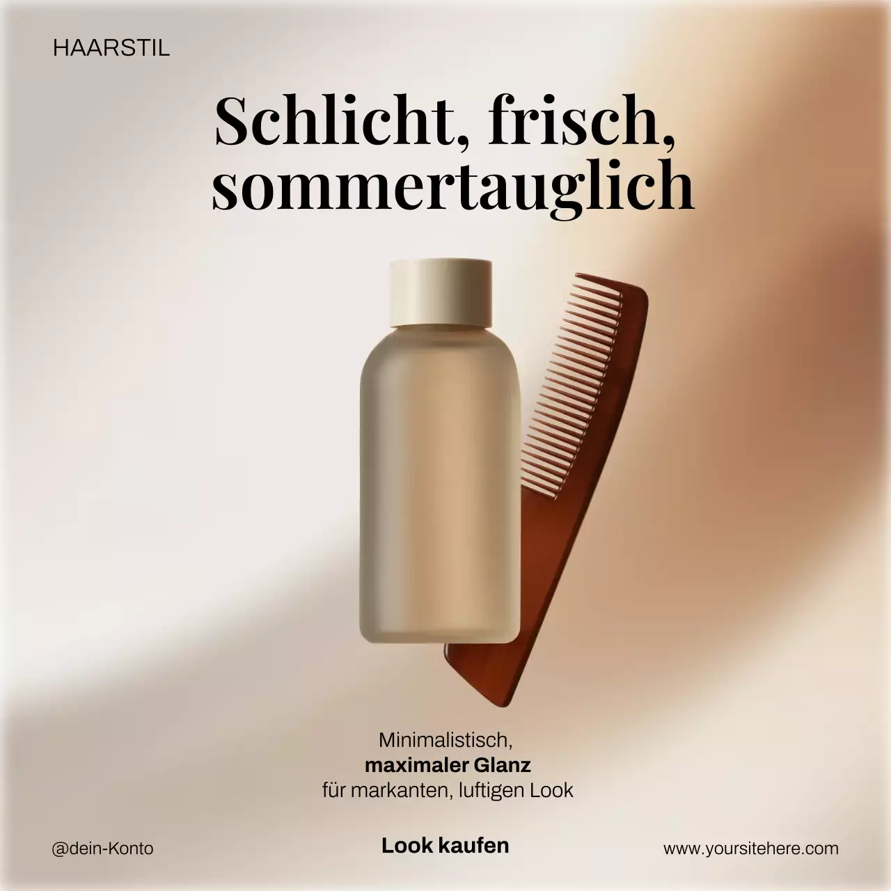 Instagram-Post zur Beige Modern Hair-Werbung