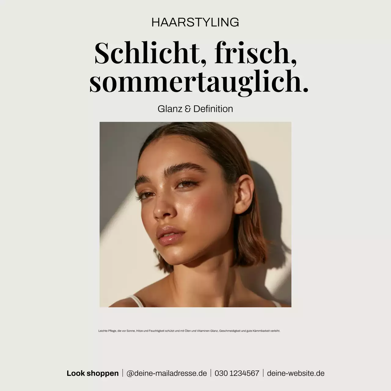 Instagram-Beitrag zu Werbung für Beige Modern Hair Care