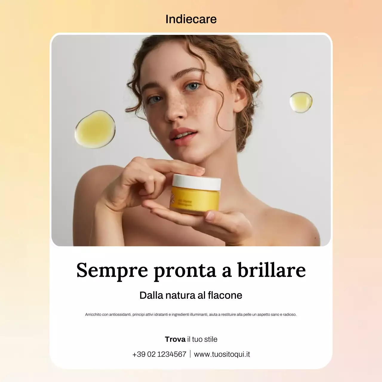 Pubblicità Beige Modern Skincare su Instagram