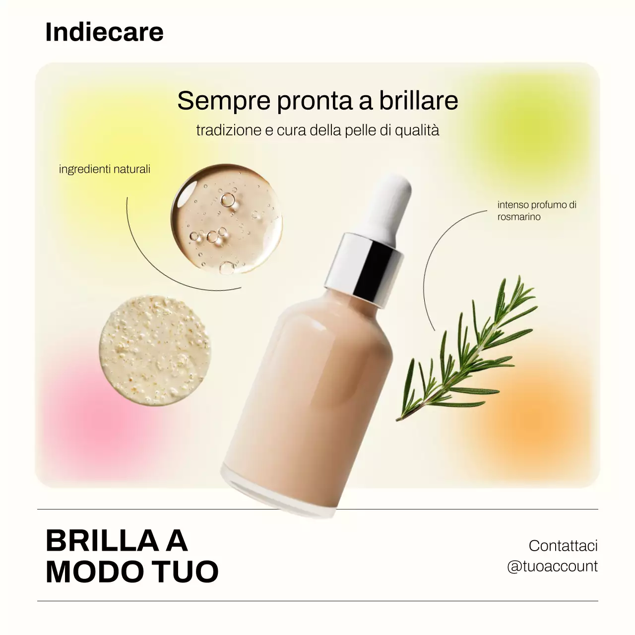 Post di Instagram sulla promozione della cura della pelle Beige Modern