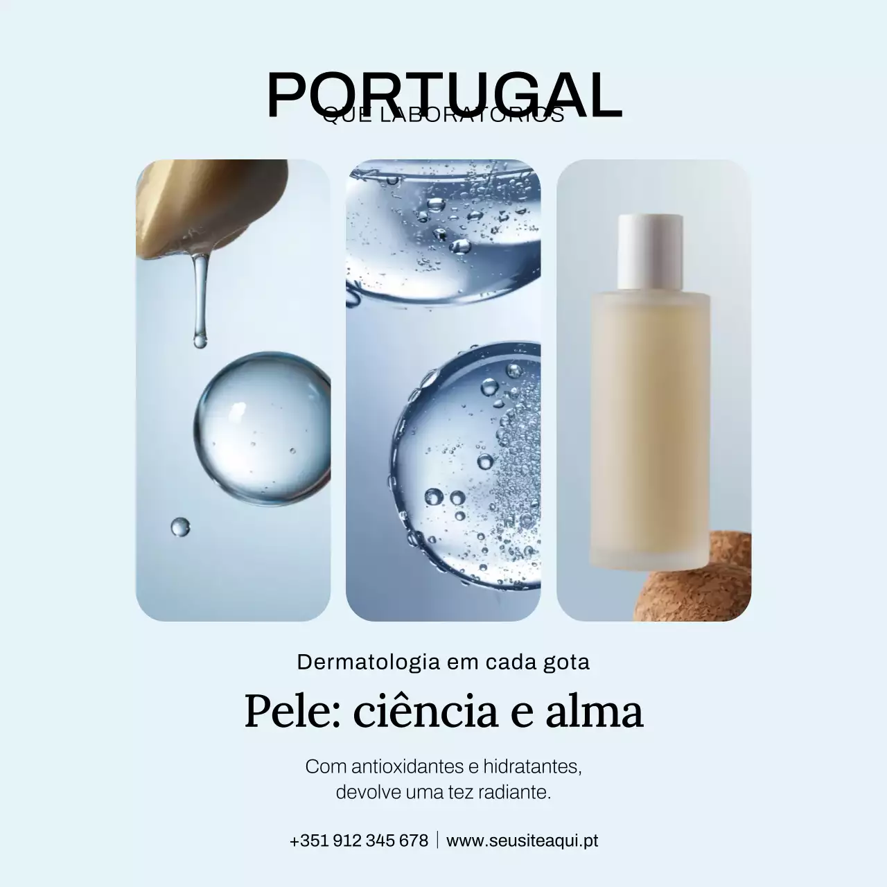 Postagem promocional de cuidados com a pele moderna bege no Instagram
