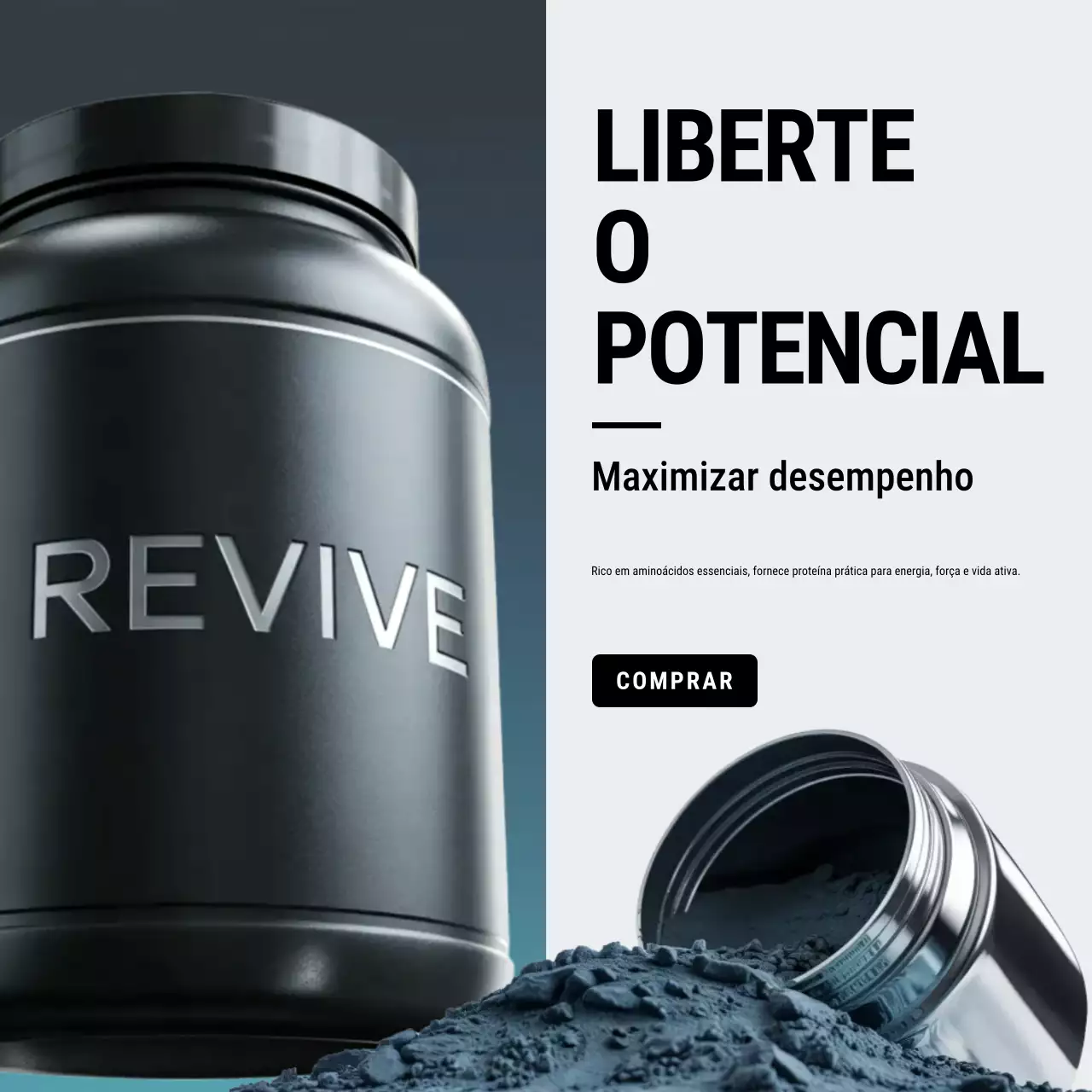 Postagem promocional do Black Modern Protein no Instagram