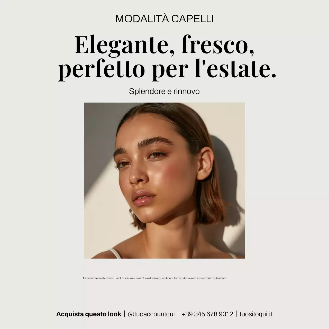 Pubblicità Beige Modern Hair Care su Instagram