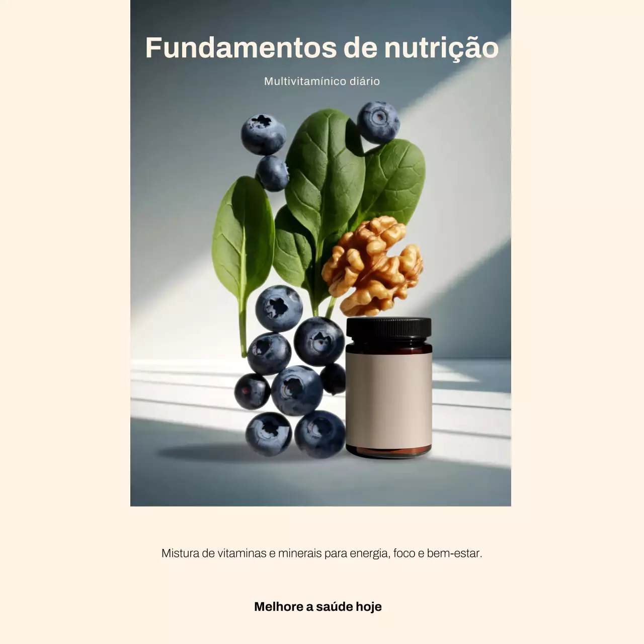 Postagem de promoção de nutrição moderna bege no Instagram