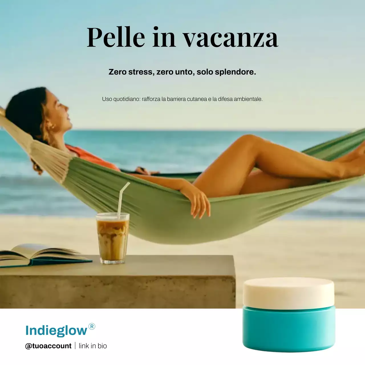 Post di Instagram pubblicitario di Teal Modern Skincare