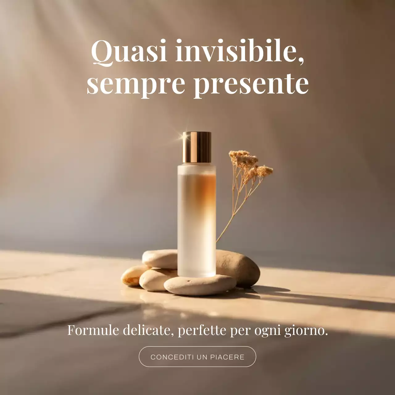 Post Instagram promozionale per la cura della pelle minimalista beige