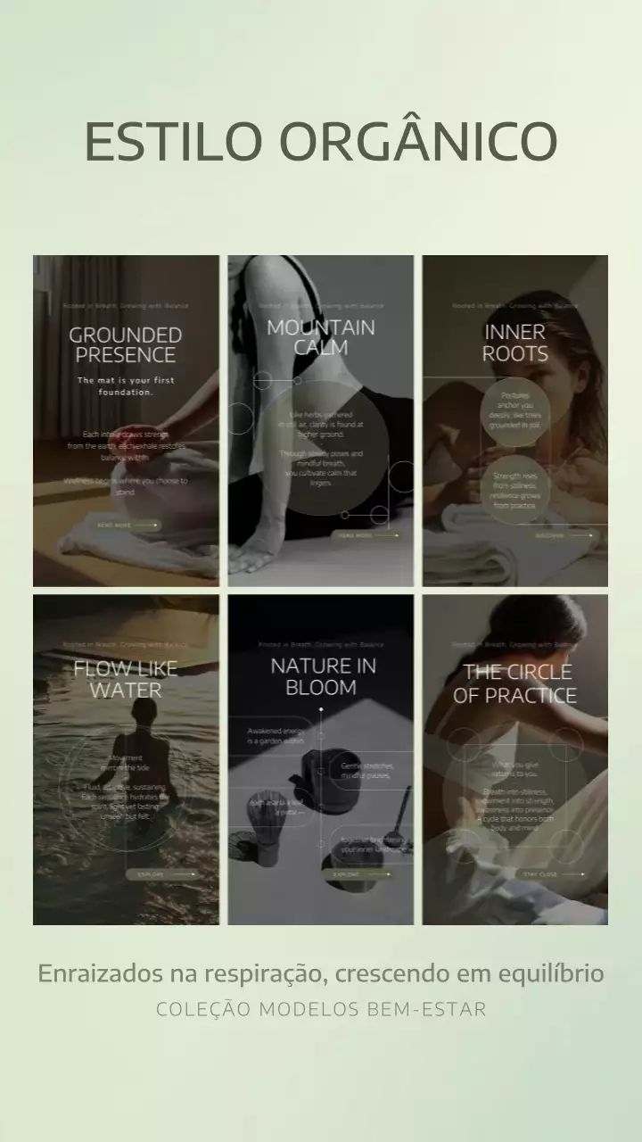 Postagem promocional do Instagram da Coleção Green Organic Wellness