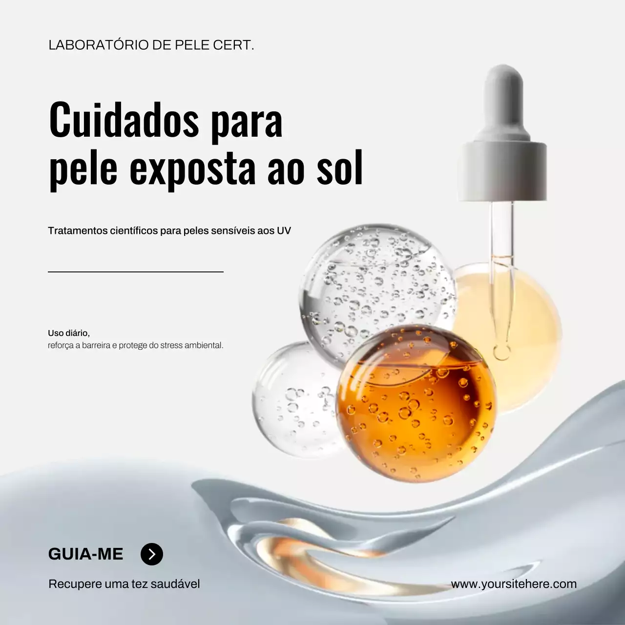 Postagem promocional de cuidados com a pele moderna bege no Instagram