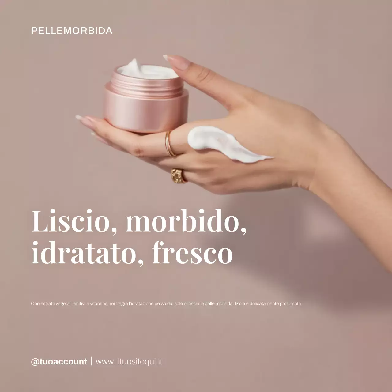 Post Instagram pubblicitario di Beige Elegant Skincare