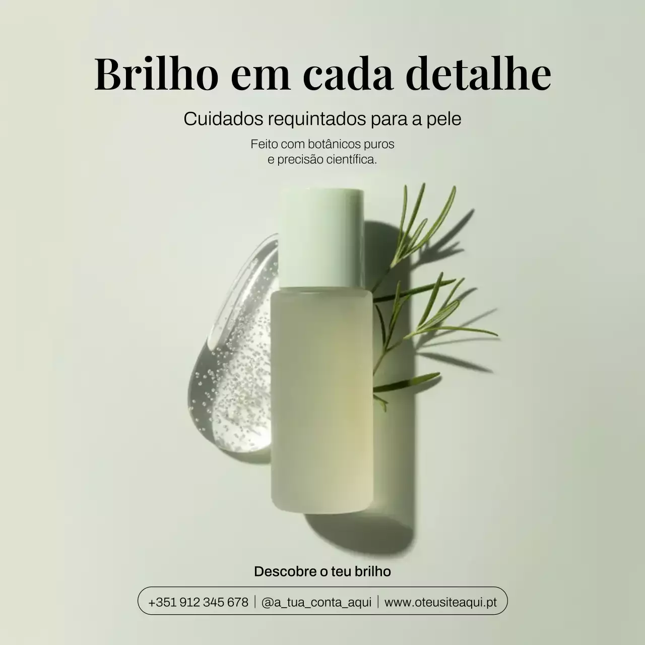 Postagem de promoção de cuidados com a pele minimalista bege no Instagram