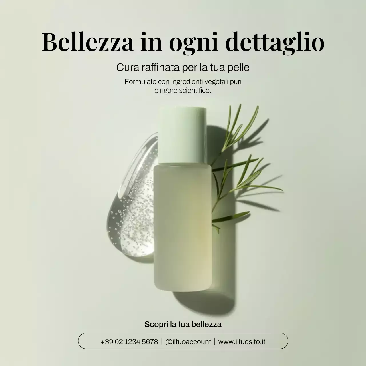 Post Instagram promozionale per la cura della pelle minimalista beige